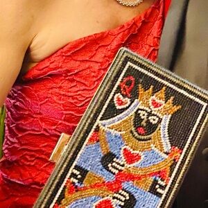 Artistic Queen of Hearts Women's Clutch